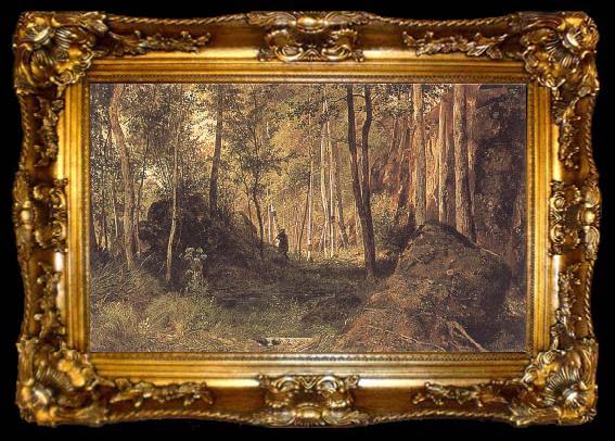 framed  Ivan Shishkin Landscape with a Hunter, ta009-2